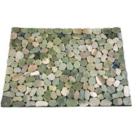 Коврик НАТУР МРАМОР НА РЕЗИНЕ MS-7013 зелено-белый 70-50см