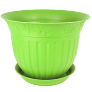 Горшок Виноград 0,5лит D-13см Зелёный с поддоном