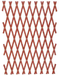 Решётка раздвижная пластиковая 200*80см Терракот №-323