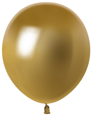 Шар латексный 10/25см хром Золото 1уп/50шт