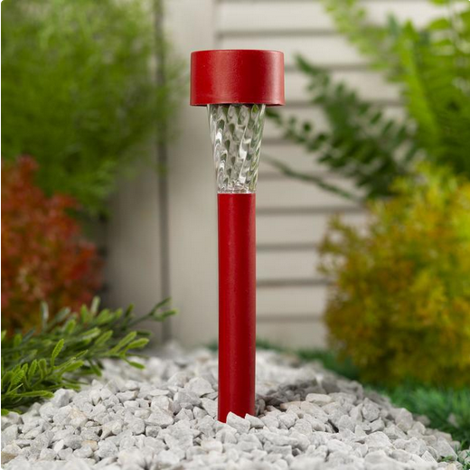 Лампа на солнечной батарее Трапеция Красная 2997282 4,5*30*4,5см