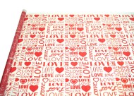 Пленка прозрачная с рисунком LOVE Красная 70см/200гр