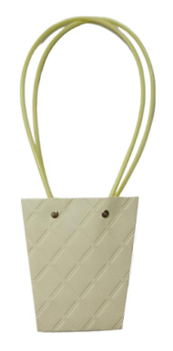 Сумочка для горшечных цветов 128*125мм Ромбы Кремовая