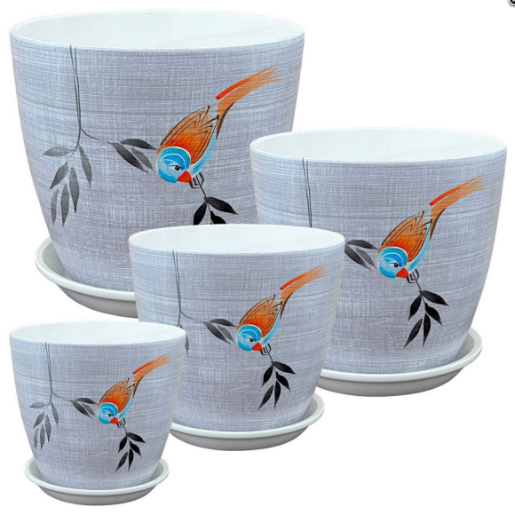 Кашпо Бутон №-РС-183 Птица на ветке №-4 (D-21см)