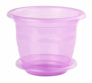 Горшок для Орхидей 2лит Розовый Прозрачный с поддоном М-7545 D-18см Горшок для Орхидей 2лит Розовый Прозрачный с поддоном М-7545 D-18см