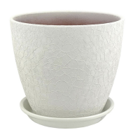 Кашпо Бутон №-ВН-02 Винил Белый №3 D-18см Кашпо Бутон №-ВН-02 Винил Белый №3 D-18см