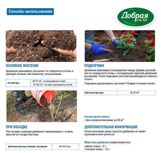 Удобрение Розы Пионы 0,9кг Добрая сила (1уп/12шт) Удобрение Розы Пионы 0,9кг Добрая сила (1уп/12шт)