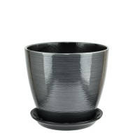 Кашпо Бутон №-ГЛ-21 Глянец Графит №-1 (D-12см)