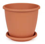 Горшок Афина 11лит Коричневый с поддоном М-6546 (БАШ)