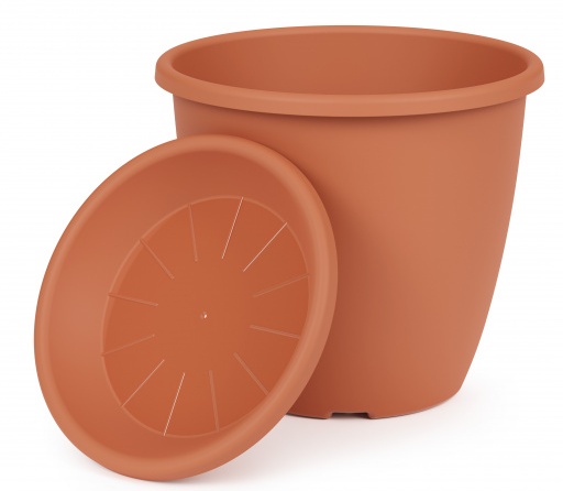 Горшок Афина 11лит Коричневый с поддоном М-6546 (БАШ)