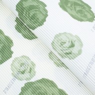 Бумага гофре листами Зеленые цветы на белом 50*70см 896204 1/20шт