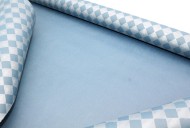 Бумага крафт Винтаж ромбы серебро/синий 70см*8,5м