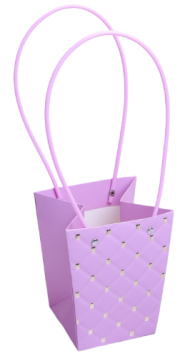 Сумочка для горшечных цветов 130*95*155мм Трапеция 3D Светло-Сиреневая Арт-101204