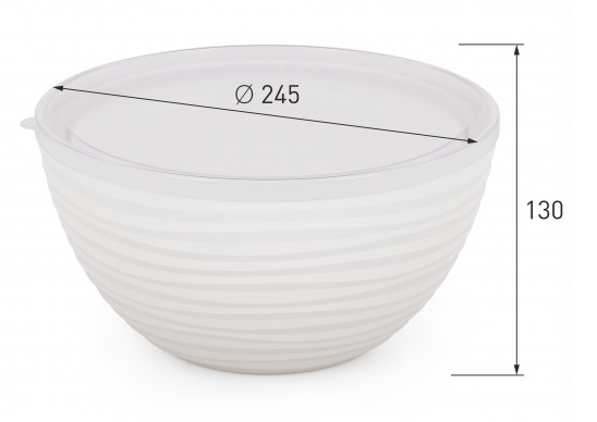 Набор пластиковых чаш Оазис Белых 2,5лит+4лит с крышкой М-8716