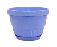 Горшок Крокус классик 150мм Голубой с поддоном высота 12см