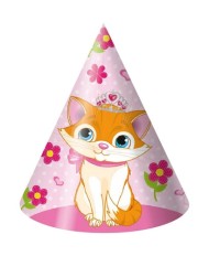 Колпак бумажный Кот (набор 10шт) 16см Арт-2-1610-0023