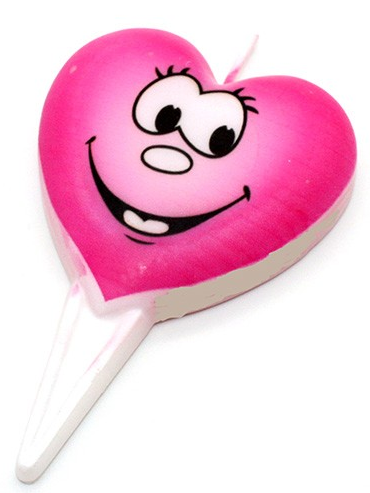 Свеча Смайл Сердце 0227