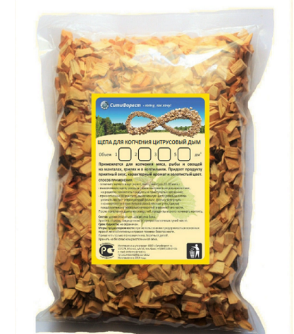 Щепа для Копчения Цитрусовый Дым 1лит СитиФорест (1уп/45шт) min 1шт