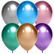 Шар латексный 5/13см хром Ассорти 1уп/50шт