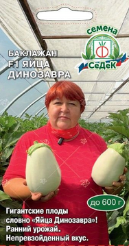 Баклажан Яйца Динозавра F1 ЦВ/П (СЕДЕК) 0,05гр раннеспелый Баклажан Яйца Динозавра F1 ЦВ/П (СЕДЕК) 0,05гр раннеспелый