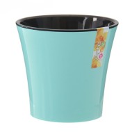 Горшок Santino АРТЕ 2лит Мятный-Чёрный (с дренажной системой) Горшок Santino АРТЕ 2лит Мятный-Чёрный (с дренажной системой)