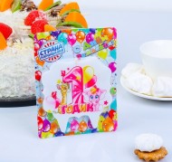 Свеча Цифра 1 Годик Зверюшки Розовая 3424805