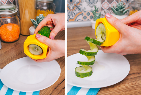 Нож для нарезки спиралью Солнце 8см Доляна цвет МИКС Арт-1241210