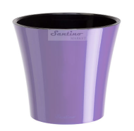 Горшок Santino АРТЕ 3,5лит Аметист-Чёрный (с дренажной системой)