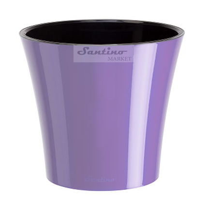Горшок Santino АРТЕ 3,5лит Аметист-Чёрный (с дренажной системой)