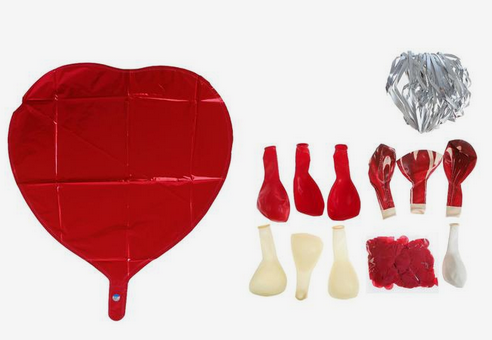 Фонтан из шаров Большая любовь 10шт латекс+фольга с Конфетти Арт-3622314