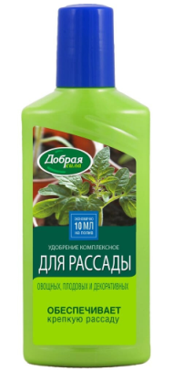 Удобрение Добрая сила Рассада 250мл (1уп/24шт) min 5шт Удобрение Добрая сила Рассада 250мл (1уп/24шт) min 5шт