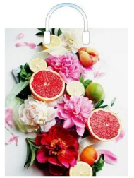 Сумочка пакет п/э пластик ручка 380*450мм Летний цитрус Арт-52694