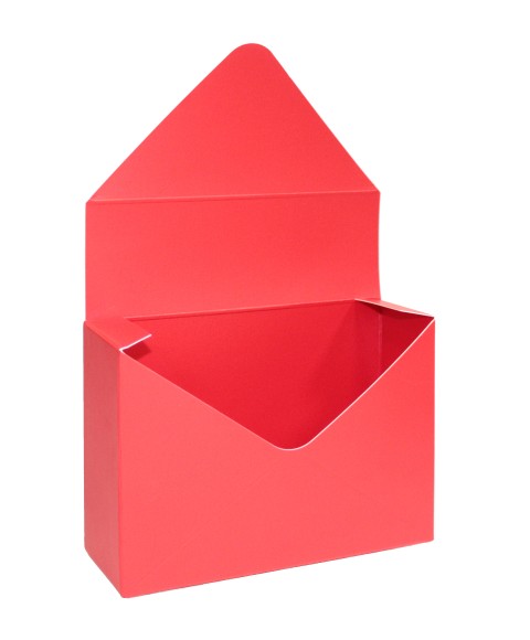 Коробка Конверт L20см W8см H14см Красный