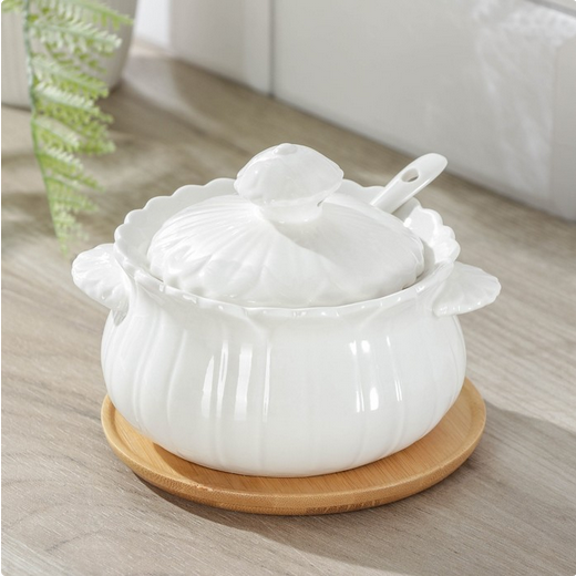 Сахарница Доляна Тюльпан 350мл на деревянной подставке с ложкой Арт-4177811 Сахарница Доляна Тюльпан 350мл на деревянной подставке с ложкой Арт-4177811