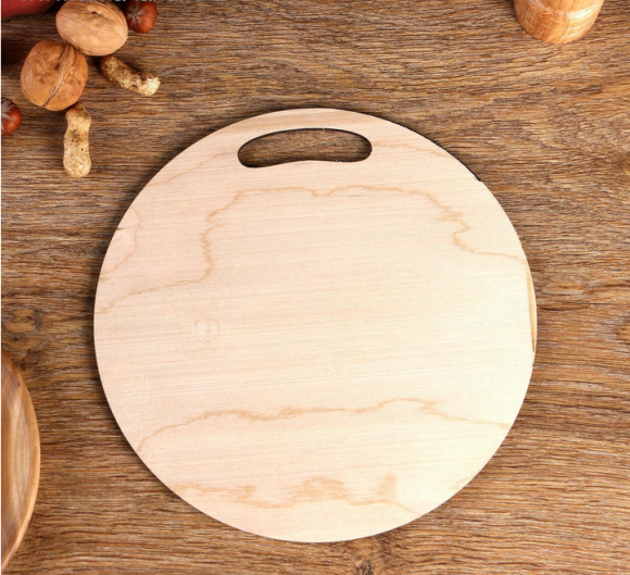 Доска разделочная дерево Круг Лайм D-255мм Арт-5050306