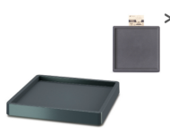 Подставка на колёсах Пластик квадрат 45*45см Антрацит (ПОЛЬША)