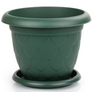 Горшок Капля 37лит Зеленый с поддоном D011