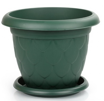 Горшок Капля 37лит Зеленый с поддоном D011