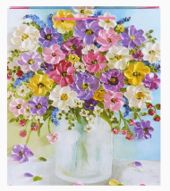 Сумочка пакет картон 264*327*80мм Цветы в вазе Арт-0358