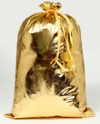 Мешок Деда Мороза Золото/Серебро 60*40см Арт-9670789/90