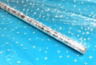 Пленка прозрачная с рисунком Искра Белая 70см/200гр