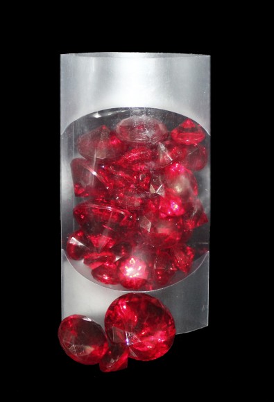 Камешки кристалы красный 10*16см KR-9035