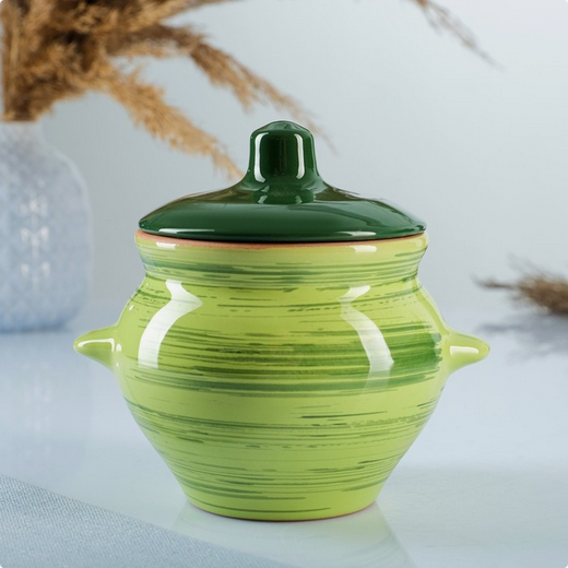 Горшки духовые Набор Зелёные 6шт*500мл Арт-5307307