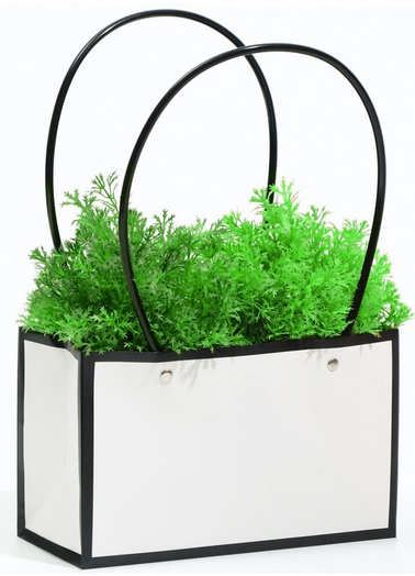 Сумочка для горшечных цветов 220*105*135мм Белая Арт-7386395