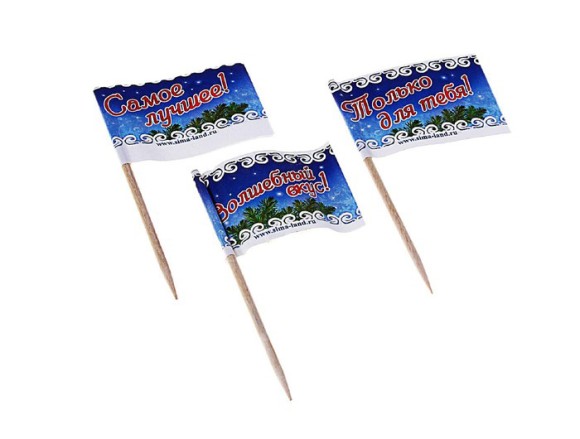 Пика для канапе Снегири (набор 48 шт) Арт-322748