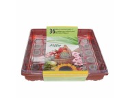 МиниПарник квадратный Jiffy 36 ячеек 300*300*70мм с Торфяными таблетками D-41мм