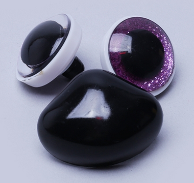 Глазки 2,5см Розовые + Носик