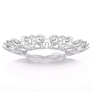 Блюдо пластиковое Мелодия Прозрачное большое Арт-М-6466 (D-26см)