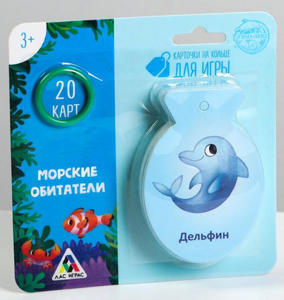 Карточки на кольце 20шт обучающие 3+ Арт-4773880/81/83/84