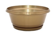 Горшок Крокус миска 180мм Медный 1,5лит с поддоном высота 9см